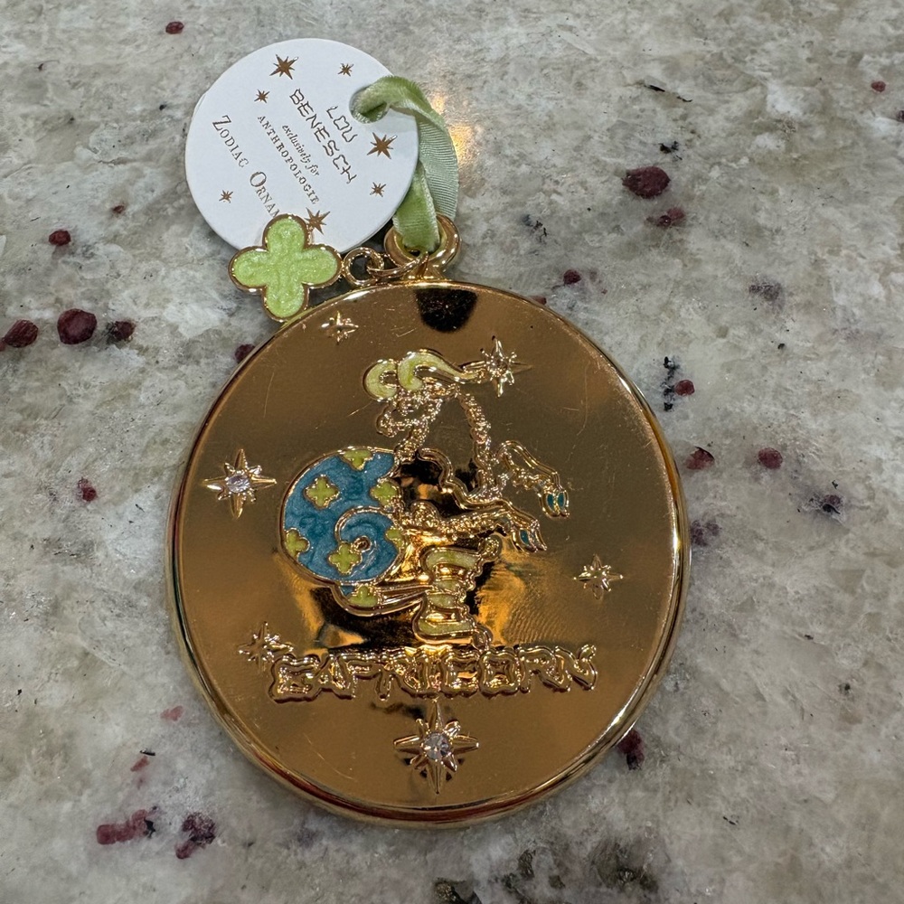 Anthropologie “Capricorn” Zodiac Ornament